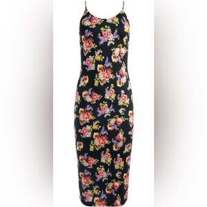 Alice + Olivia Black Magnolia Floral Delora Dress.  Size 6.  New with tags.